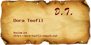 Dora Teofil névjegykártya
